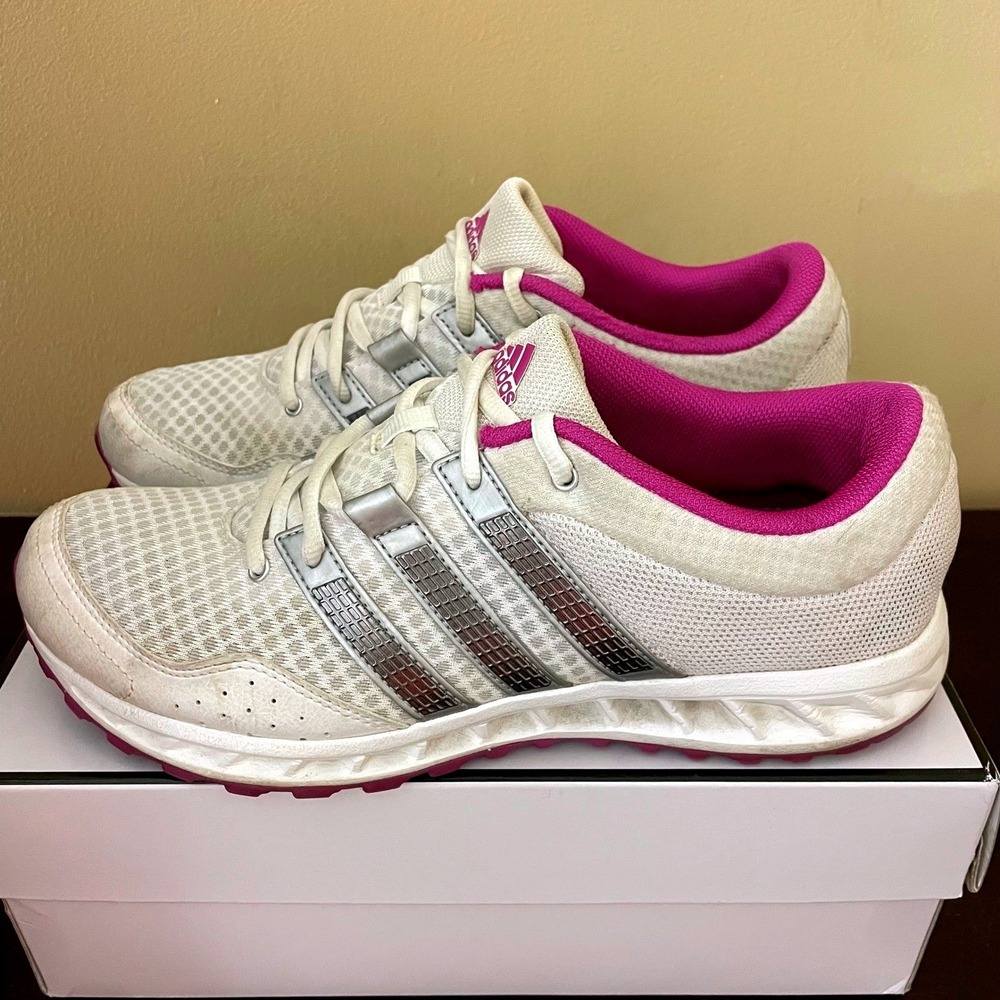 Adidas Adiwear Womens Running Shoes White Silver Purple Q22347 Size‎ 8